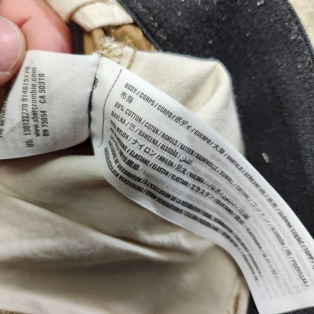 Abercrombie & Fitch Pants Men 32x28 READ* Khakis Athletic‎ Skinny Stretch